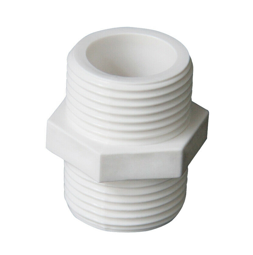 PVC Threaded Connector Equal Nipples Fitting Adapter Coupler BSP Male 1