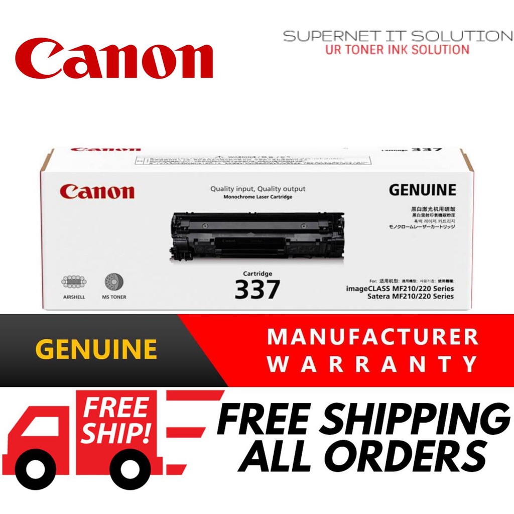 Canon Genuine Original Toner 337 Cart 337 Crg 337 Cartridge 337 Canon 337 Black Shopee Malaysia