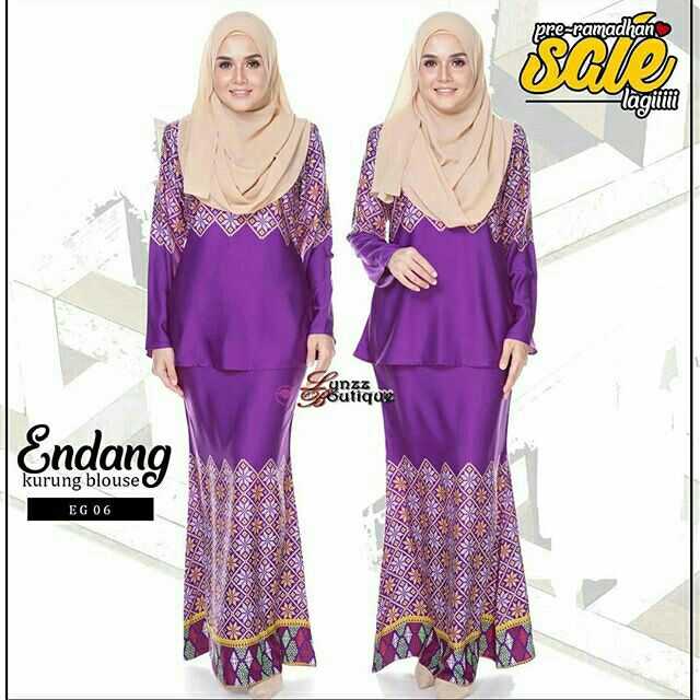  BAJU  KURUNG MINI BLOUSE  MODEN SONGKET ROYAL SILK ENDANG 