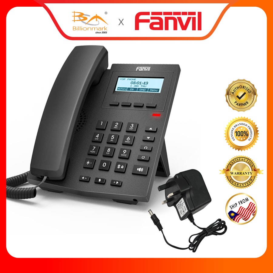 Fanvil X1SP Entry Level IP Phone With Power Adaptor Support PoE Cloud