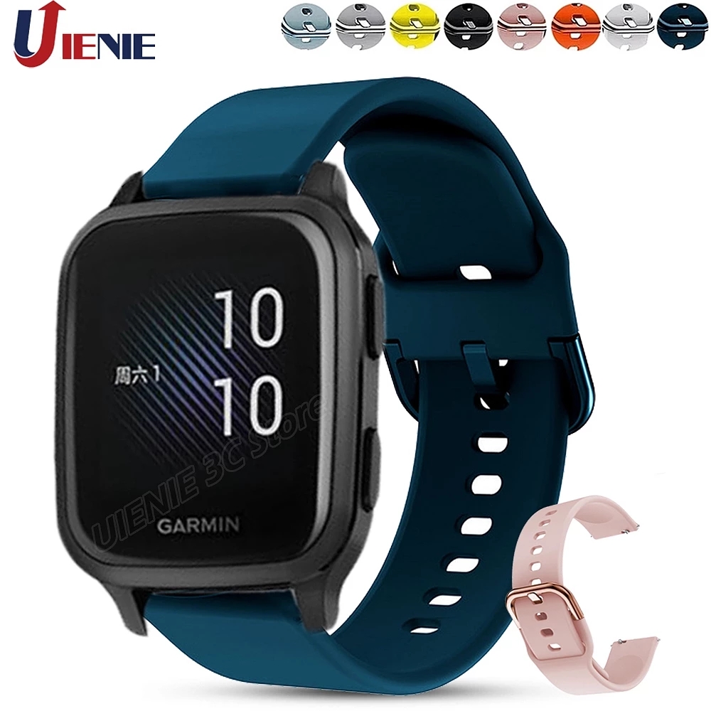 Watchband Silicone Strap for Garmin Venu Sq Music /Forerunner 245 245M