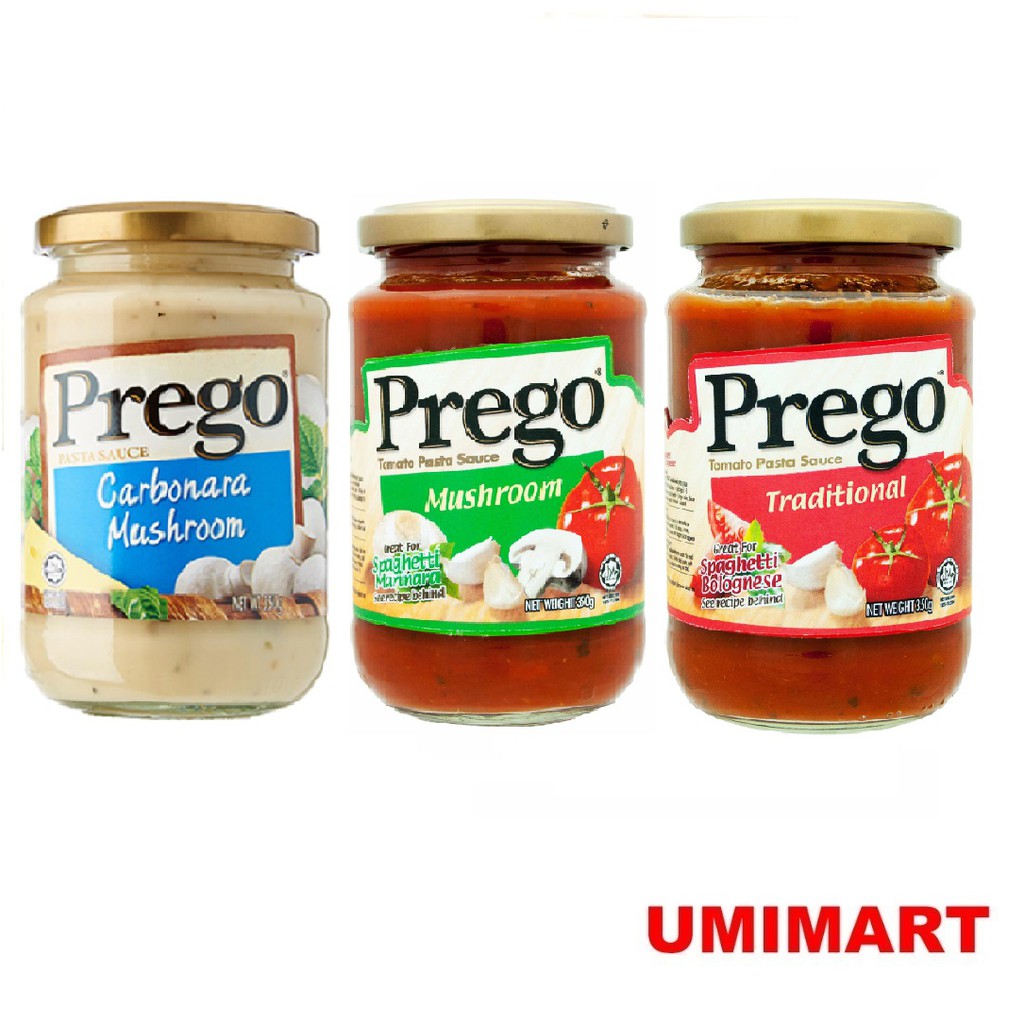 Prego Pasta Sauce 350g Traditional Tomato Tomato Mushroom Carbonana Mushroom Shopee Malaysia