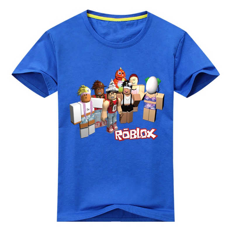 2019 Clothing Boy S Girls Summer Short Sleeve Tops Roblox Boy T Shirt Cotton T Shirts In Boys Shopee Malaysia - green suit t shirt roblox