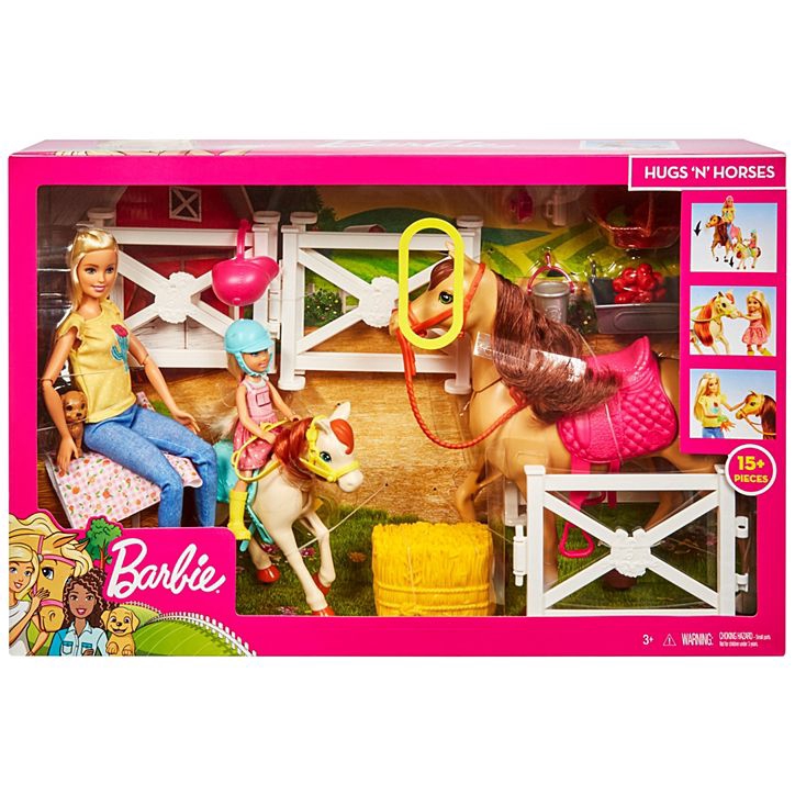 barbie hugs n horses