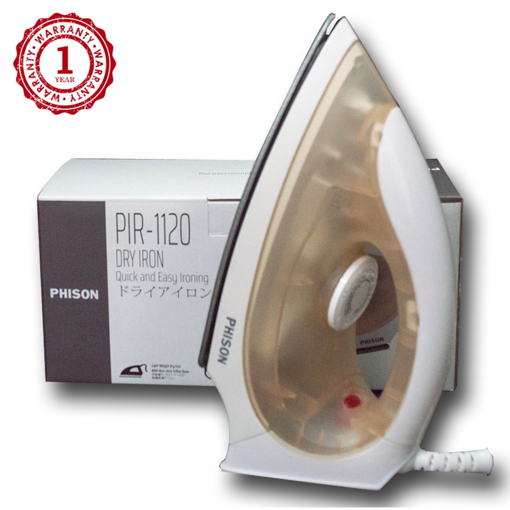 Phison Dry Iron/Seterika Elektrik Phison [PIR-1120] - 1200W/Sirim Certified/Light & Portable/1 Year Warranty