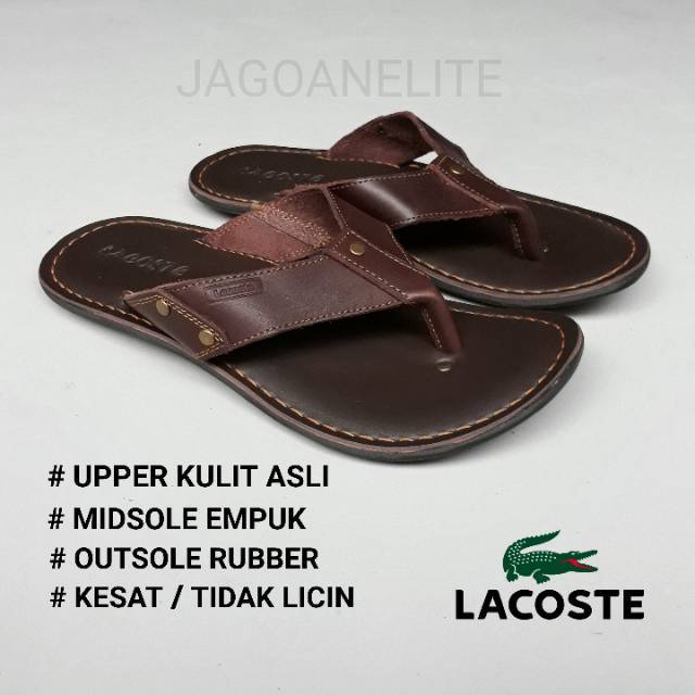 lacoste leather sandals
