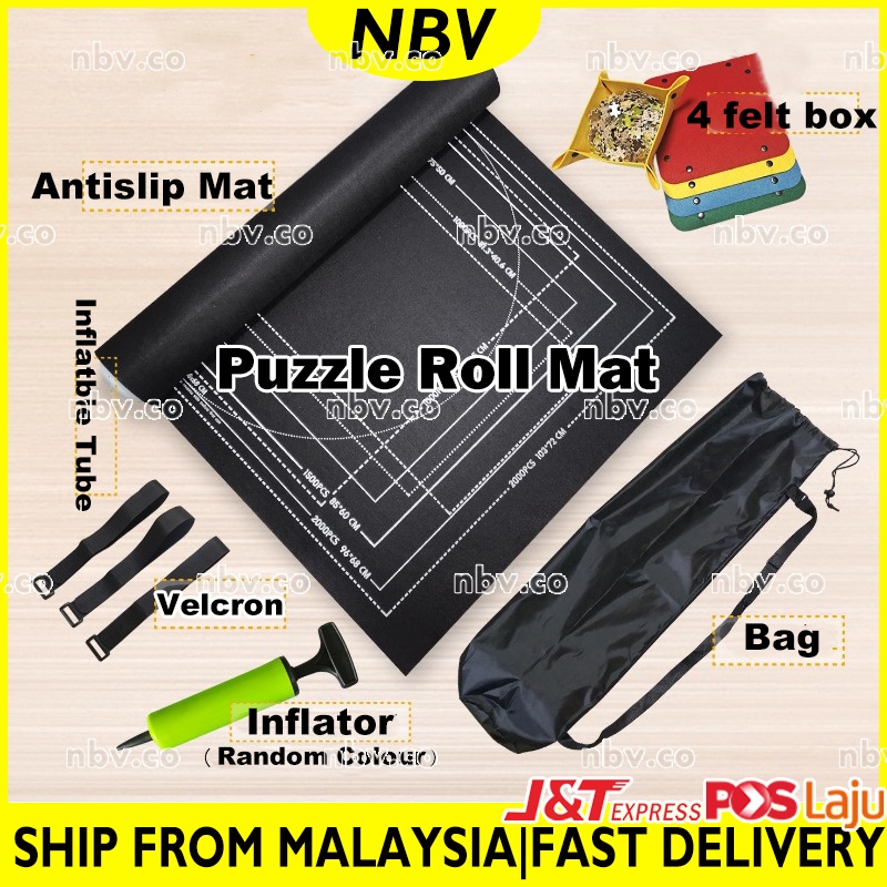 NBV Puzzle Mat Set Storage Mat Inflatable Roll Mat Jigsaw Puzzle Game Puzzle for Kids