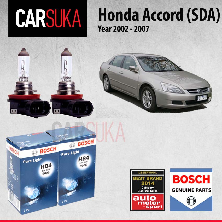 Bosch Headlamp Headlight Hb4 Light Bulbs For Honda Accord Sda 100 Genuine Bosch Shopee Malaysia