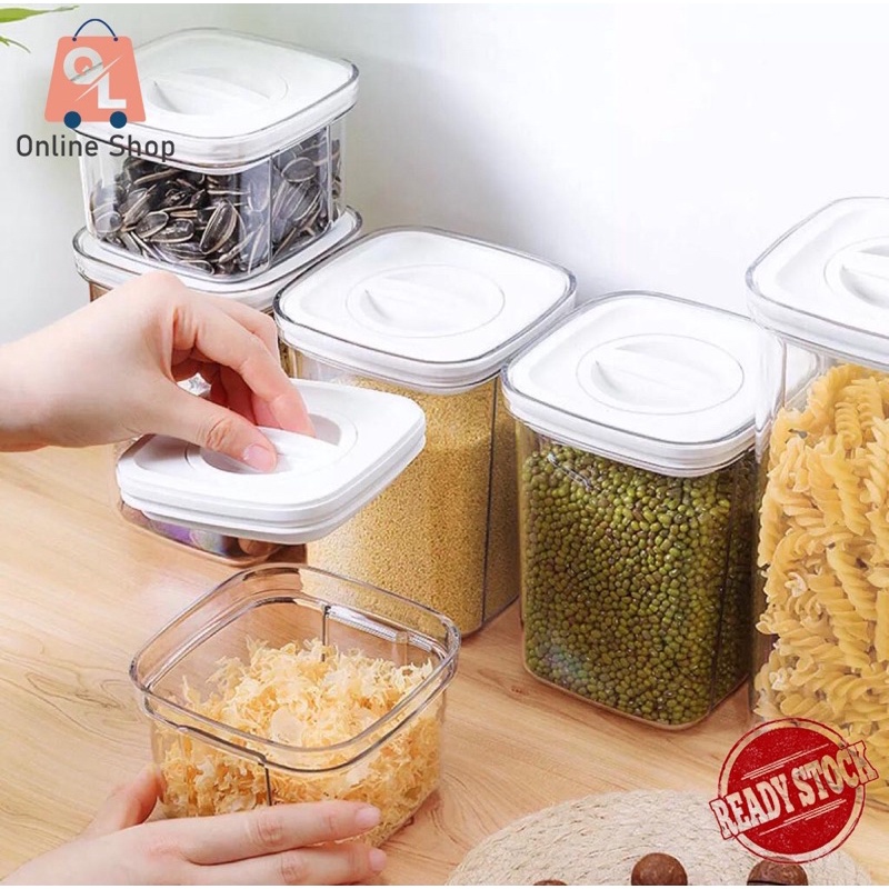 Fast ShipHIGH QUALITY Sealed plastic Tank snack nut dry goods storage Sealed jar transparent grains