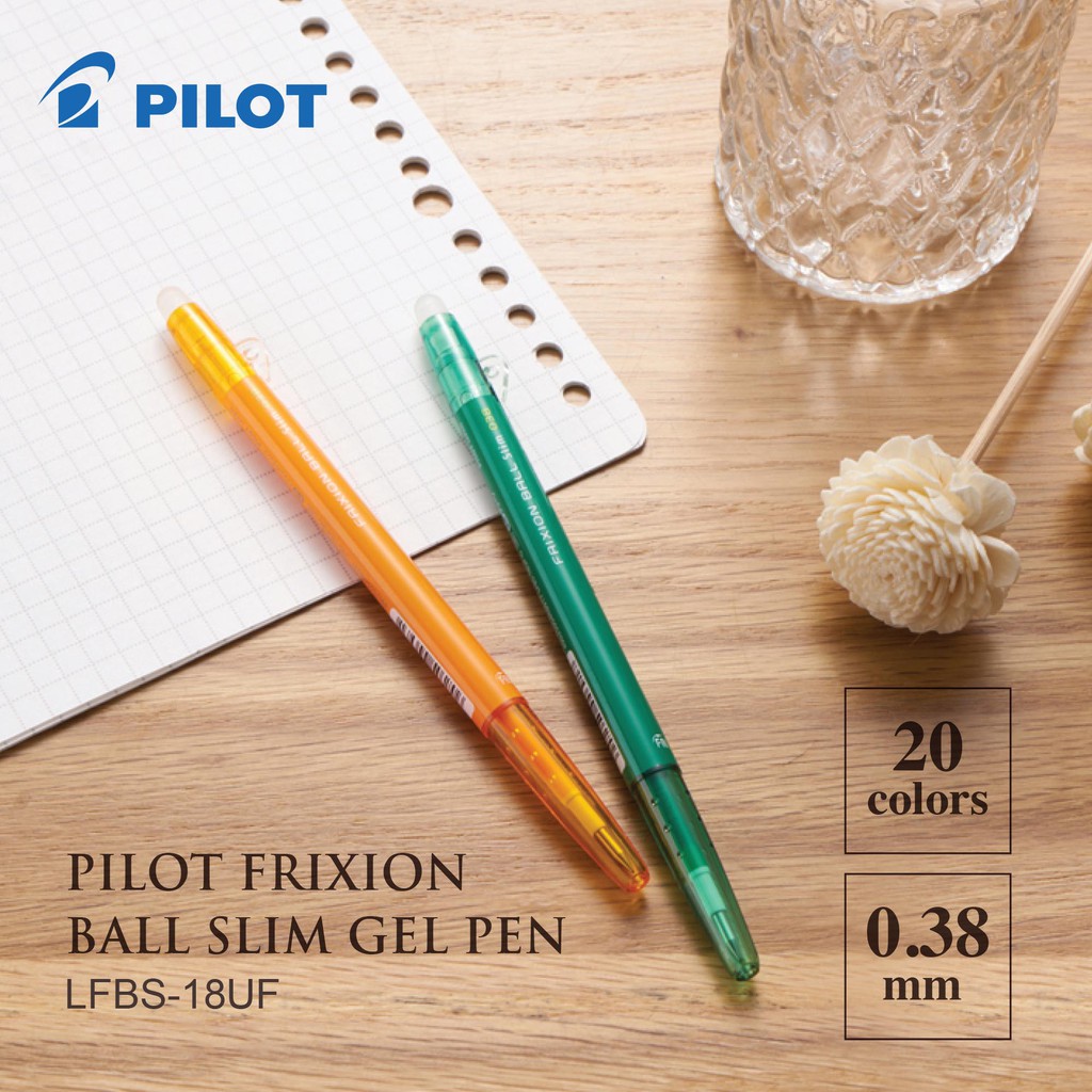 Pilot Frixion Ball Slim Erasable Gel Pen 0 38 Mm Colors Available Shopee Malaysia