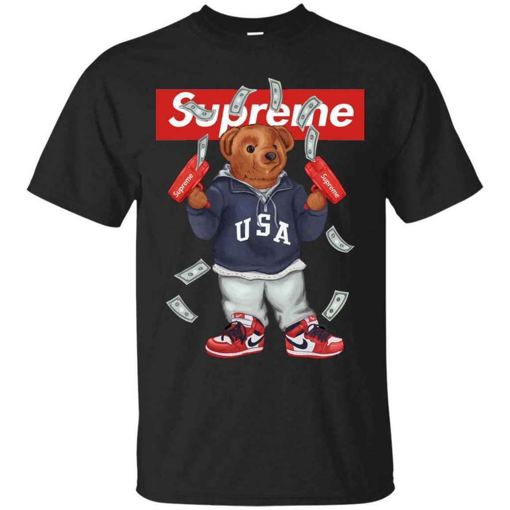 He can t bear. Supreme футболка Bear. Bear одежда. Supreme Bear Tee футболка. Black Bear одежда.