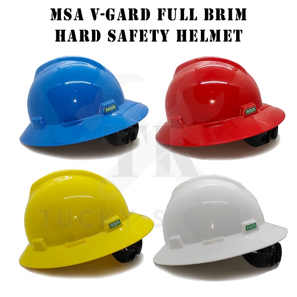 [ READY STOCK ] MSA V-GARD FULL BRIM SAFETY HELMET / HEAD PROTECTIVE ...