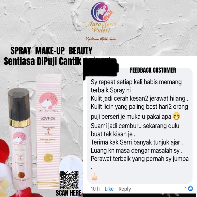 Spray Makeup Beauty-Kulit Glowing-Flawess-Makeup Bertahan Lama 