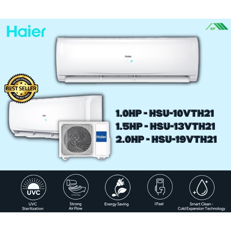 Haier Aircond Inverter R32 1.0HP/1.5HP/2.0HP (HSUVTH Series) Shopee
