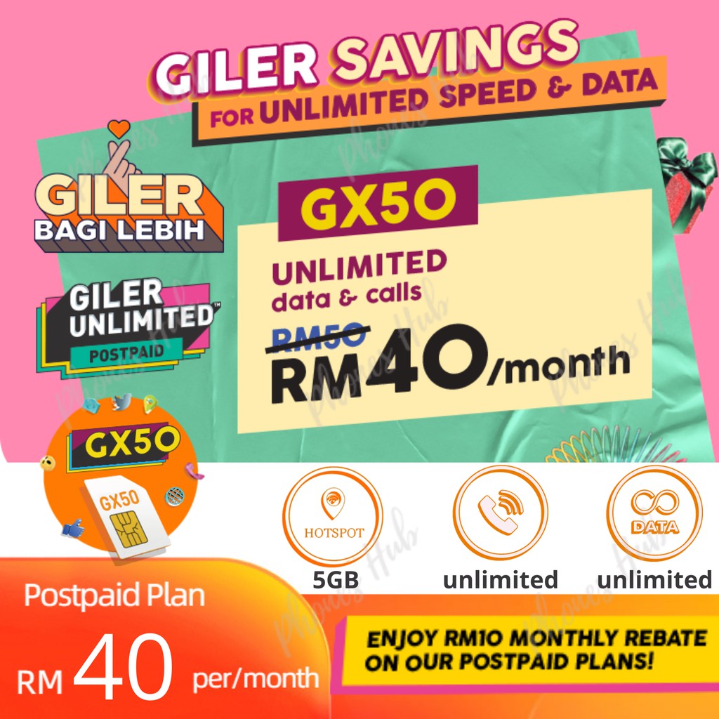 U Mobile Postpaid Gx58 Unlimited Shopee Malaysia