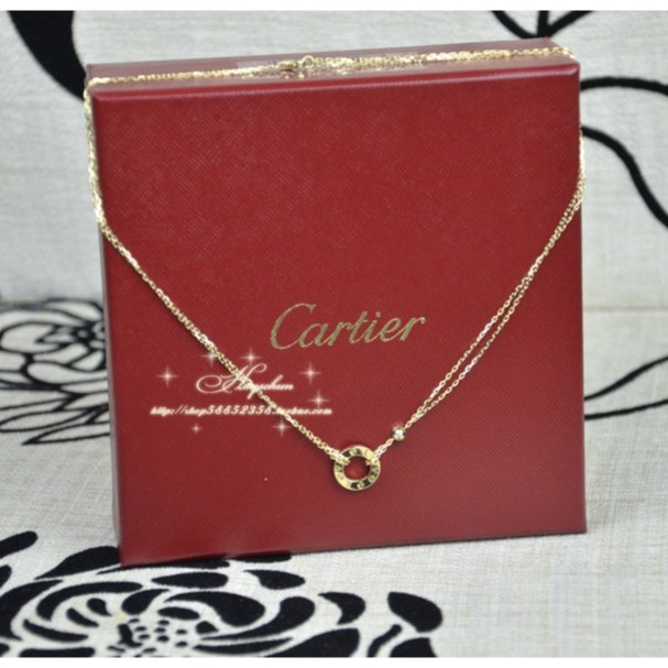 Ready Stock Cartier Love 18k Yellow Gold Au750 Pendant Necklace Shopee Malaysia