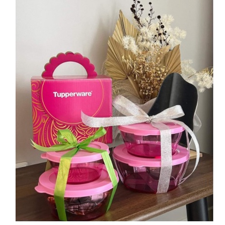 Tupperware Clear Bowl Gift Box set/ Clear Bowl/ Premium Bowl Set ...