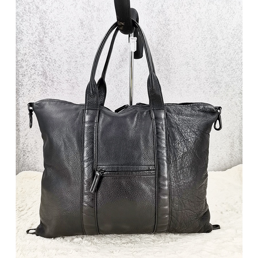 original YOHJI YAMAMOTO 2 way full leather tote bag | Shopee Malaysia