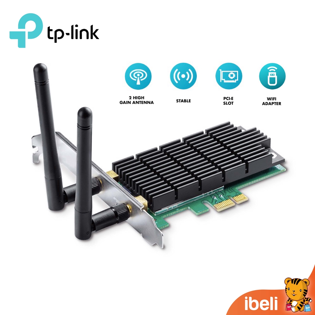 TP-LINK Archer T6E AC1300 Wireless Dual Band PCI-E Express Adapter ...