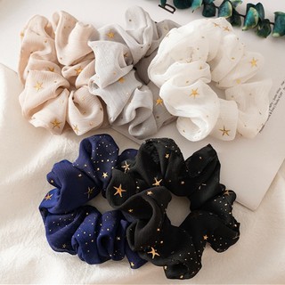 20 Colors Scrunchies New Star Chiffon Large Intestine Headdress Ins Women's Sweet Scrunchie Hair Tie