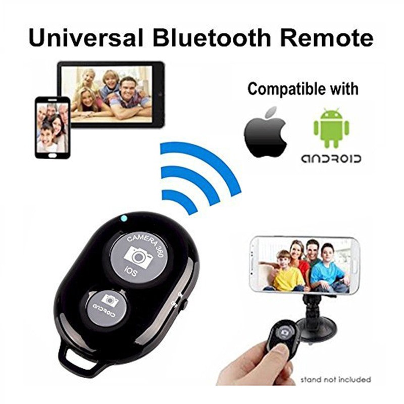 [[ HADIAH PERCUMA 【READY STOCK】Bluetooth Wireless Shutter Remote Control Dengan Bateri untuk Telefon Kamera Android Iph