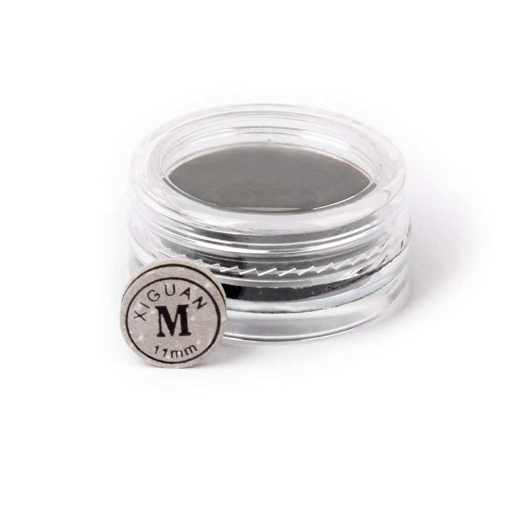 [perfeclanMY] 11mm Artificial Leather Medium Pool Snooker Cue Tip Humidity Resistant Glue