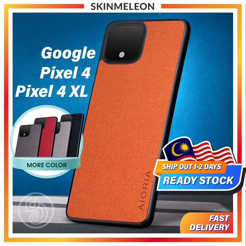 SKINMELEON Google Pixel 4 XL Case Casing Phone Pixel 4 Case Textile Pattern PU Leather Case Protective Cover Phone Case