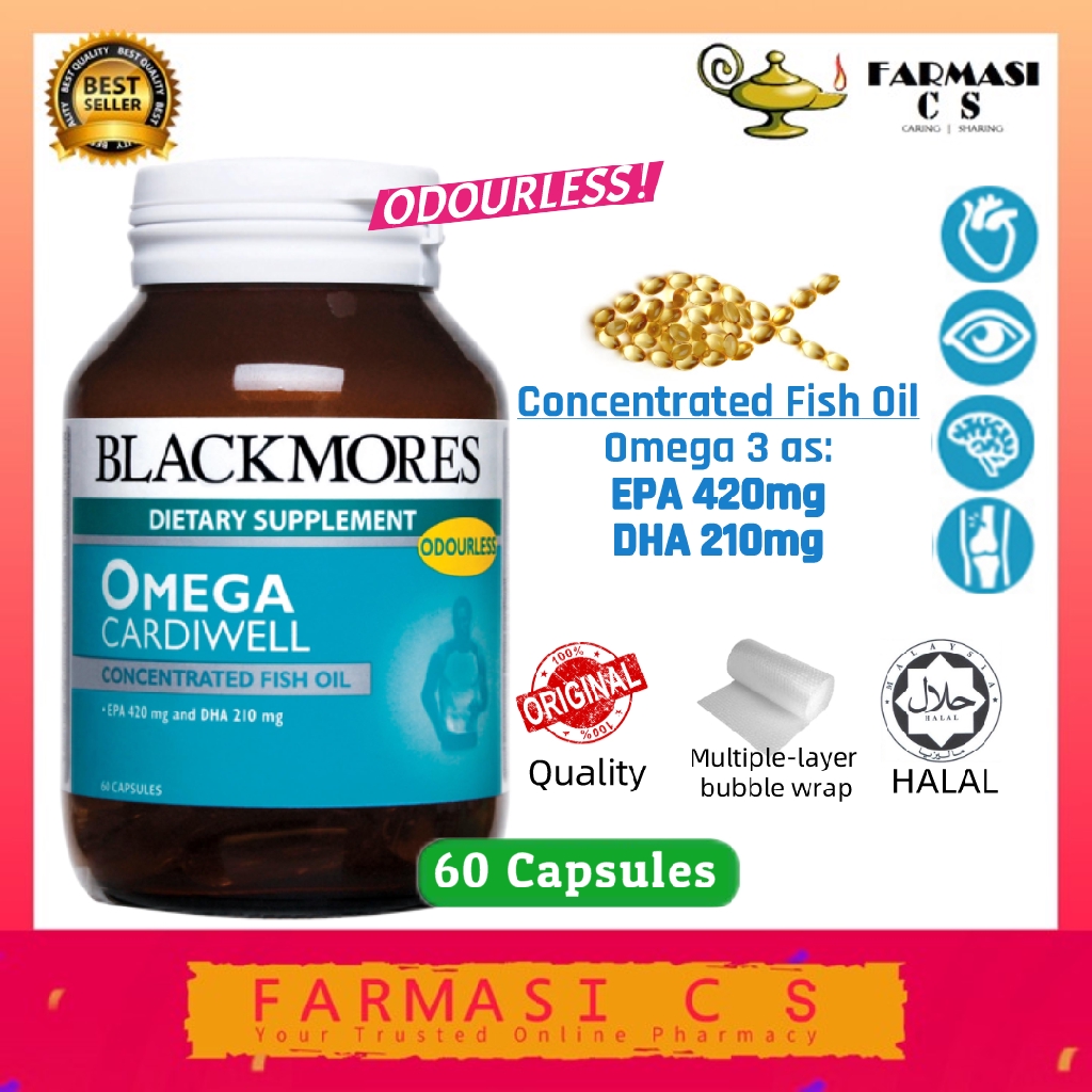 Blackmores Omega Cardiwell 60 capsules EXP02/2022 [ Fish Oil EPA DHA