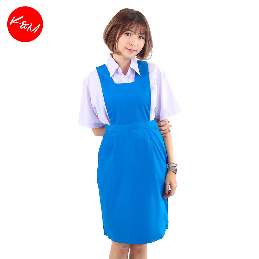 blue school pinafore dress