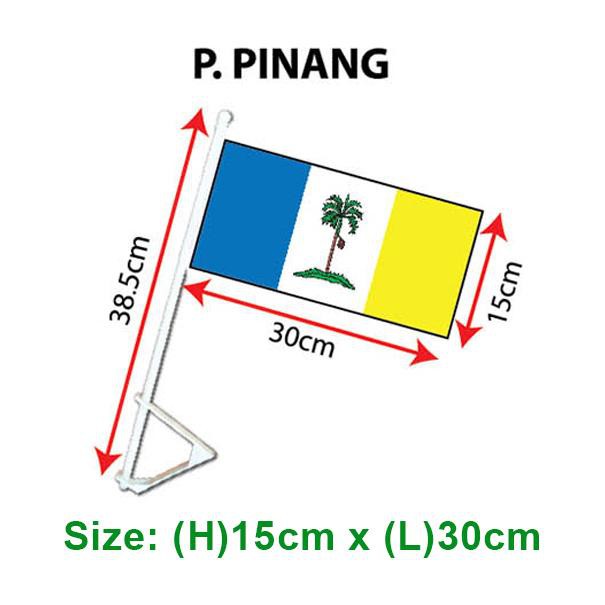 Pulau Pinang Car Flag, Wall Flag, Bendera Kereta, Bendera Dinding Pulau Pinang