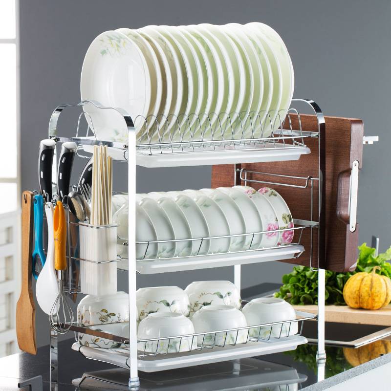 3 Layers Dish Rack with 1 tray | Shopee Malaysia