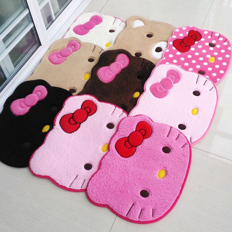 Cute Hello Kitty Door Mat Kitchen Bathroom Mat Carpet Bath Mats