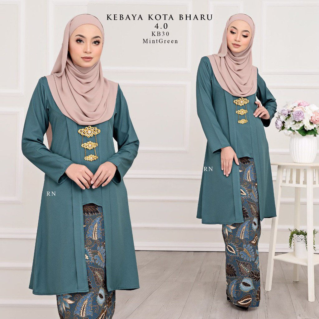 KEBAYA KOTA  BHARU  3 0 Baju  Kebaya Cutting Muslimah Labuh 