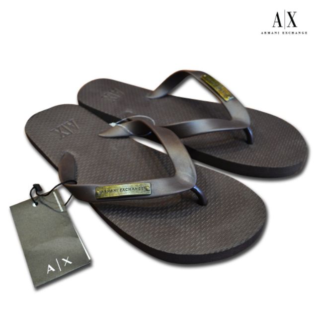 armani exchange flip flops mens