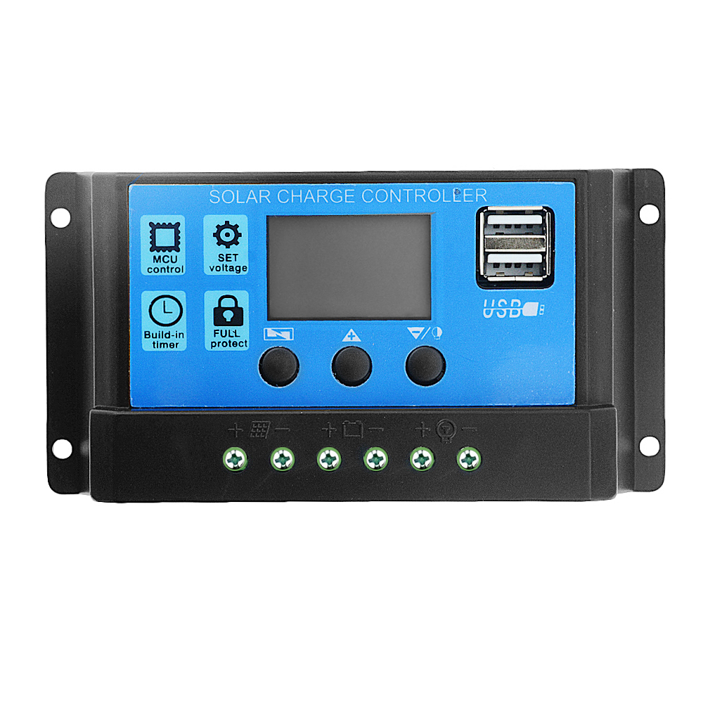 Quality Versatile 60A/50A/40A/30A/20A/10A 12V 24V Auto Solar Charge Controller Pwm Controllers Lcd Dual Usb 5V Output... - Image 5