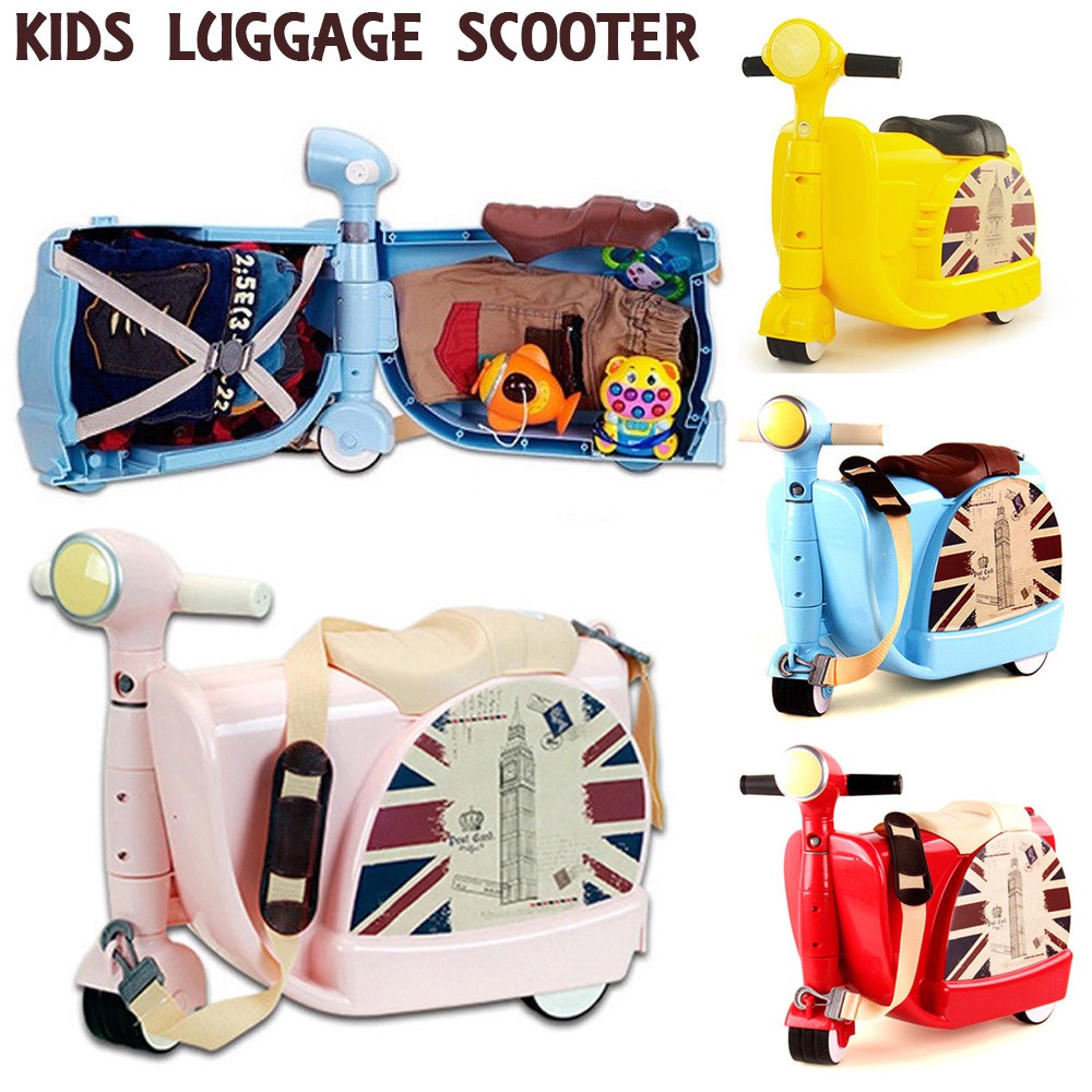 kids hand luggage scooter