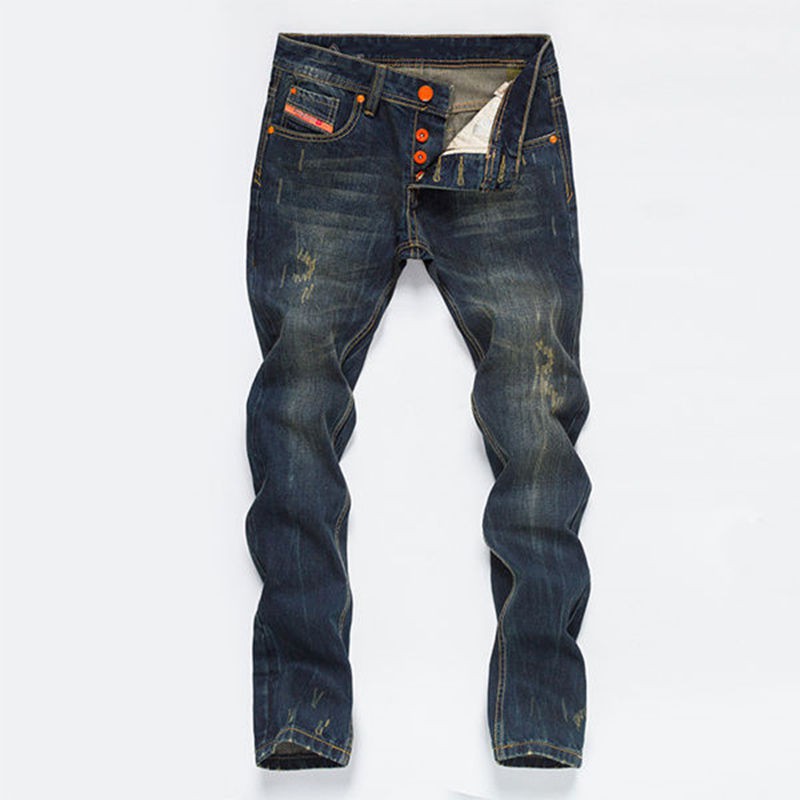 New Spring Store New Stretch Jeans Retro Men's Pants Straight Slim Young Long Pants Trend Men's Pants
