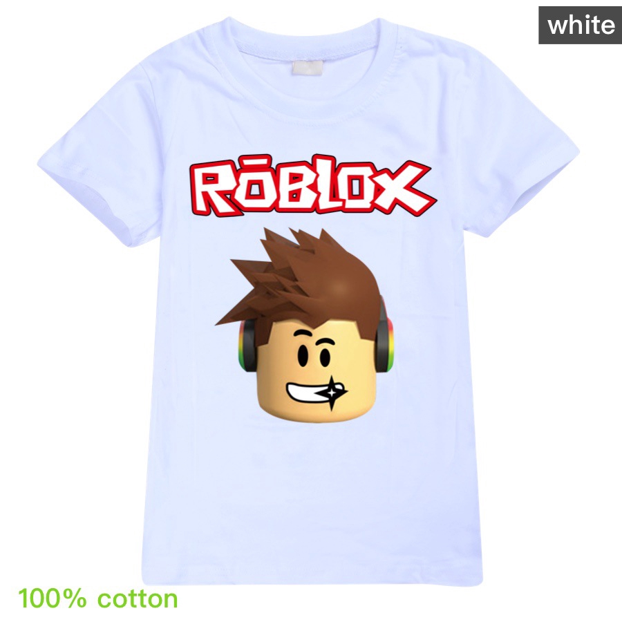 2020 New Boy S Girls Tops Roblox Summer T Shirt 100 Cotton T Shirts For Kids Tee Shirt Children Clothes Clothing Shopee Malaysia - 4 11 years unisex kids game roblox printed summer t shirt top