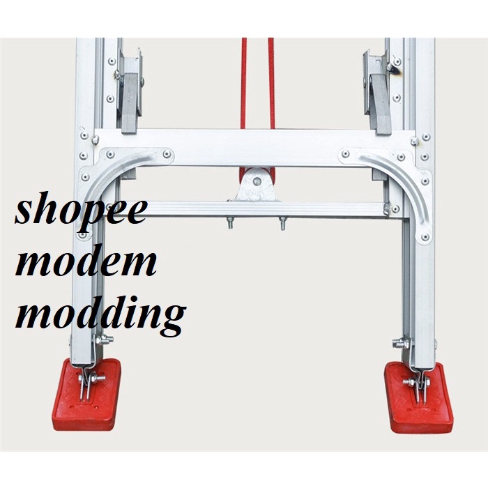 Ladder Foot LAngle Straight Rubber Cap leg Aluminium Rail Step Tangga