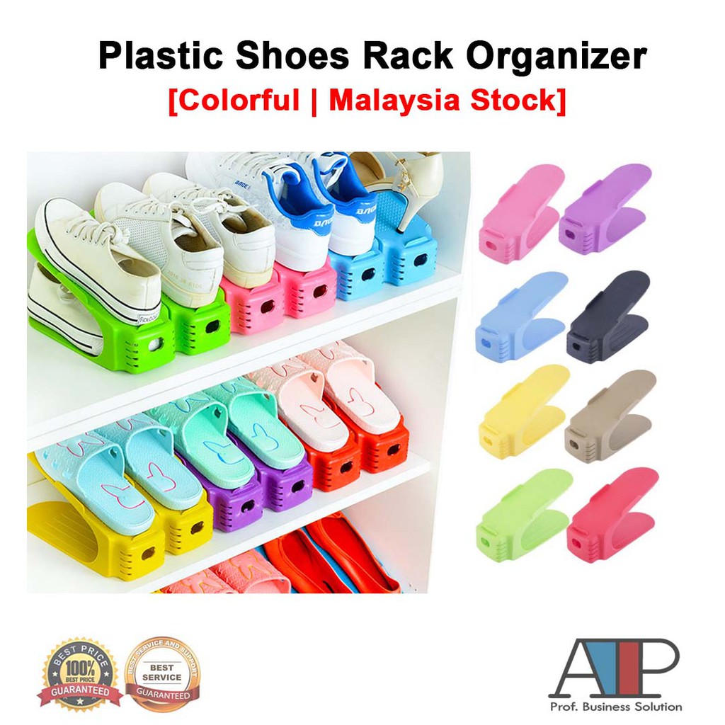 Colorful Plastic Shoes Rack Storage Organizer Adjustable Shoes Racks