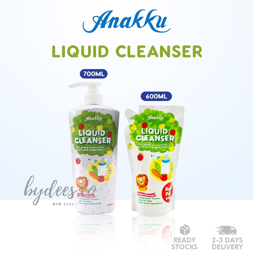 ANAKKU Liquid Cleanser Apple Flavour 700ml & Refill Pack 600ml | Pembersih Cecair Bayi_Cleanser