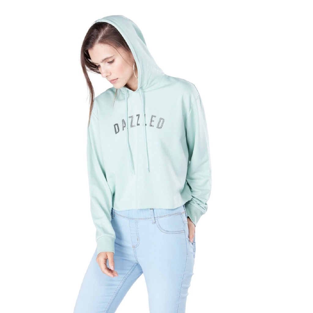 hoodie with text on sleeves