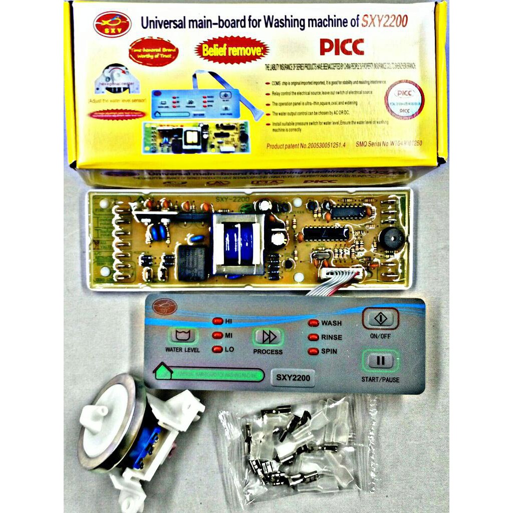 WASHING MACHINE MULTI PCB BOARD WITH WATER LEVEL SWICTH SXY2200