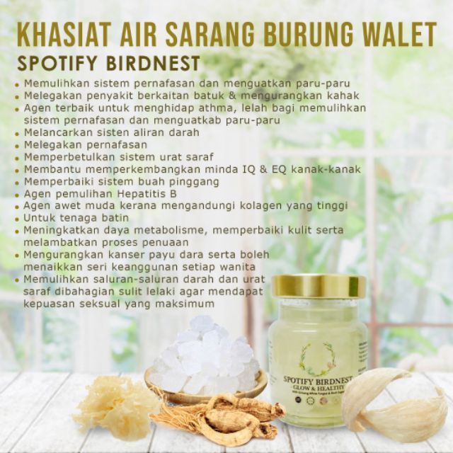 Sportify Birdnest Minuman Kesihatan Sarang Burung Walet Shopee Malaysia