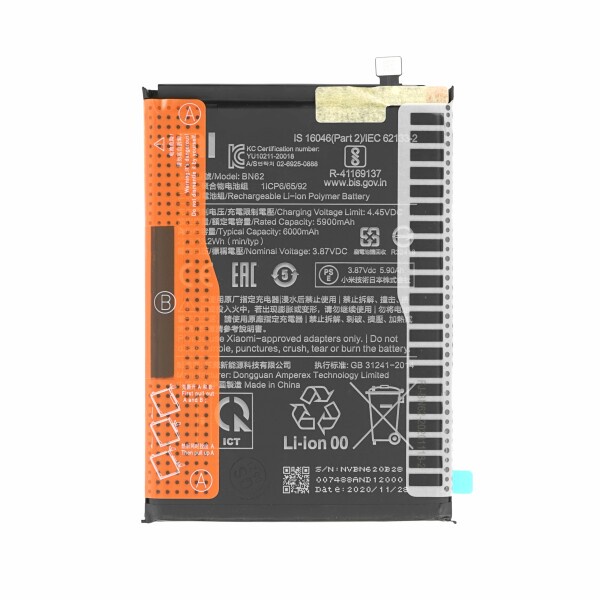 Original 6000mah Battery Bn62 For Redmi 9t Poco M3 M2010j19sg M2010j19cg Bn 62 Batery Xiaomi 9256