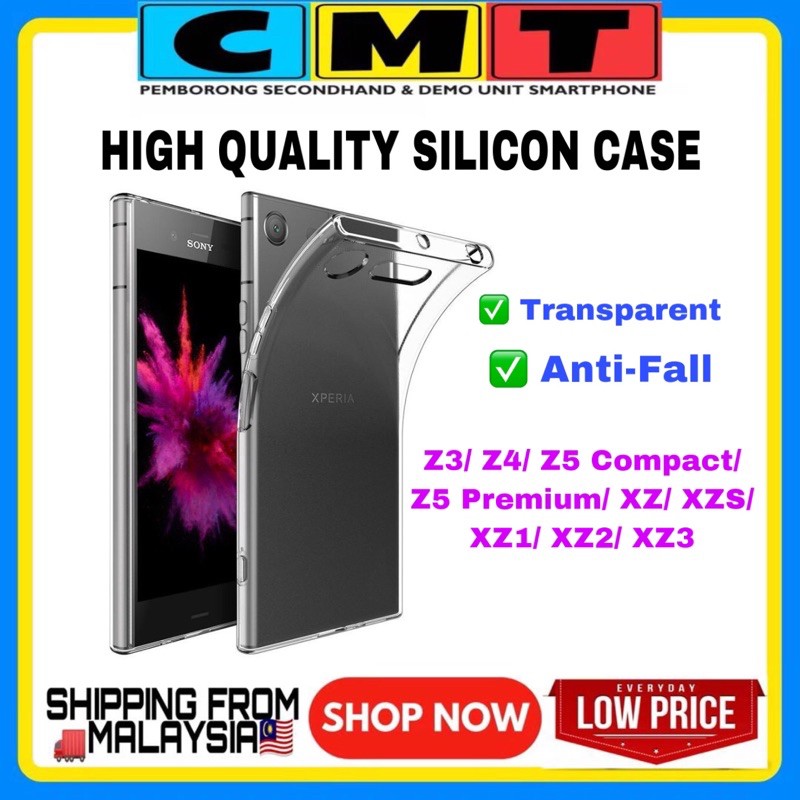Sony Xperia Tpu Z3 Z4 Z5 Z5 Compact Z5 Premium X Performance Xz Xzs Xz1 Xz2 Xz3 Silicone Case Cover Casing Soft Cover Shopee Malaysia