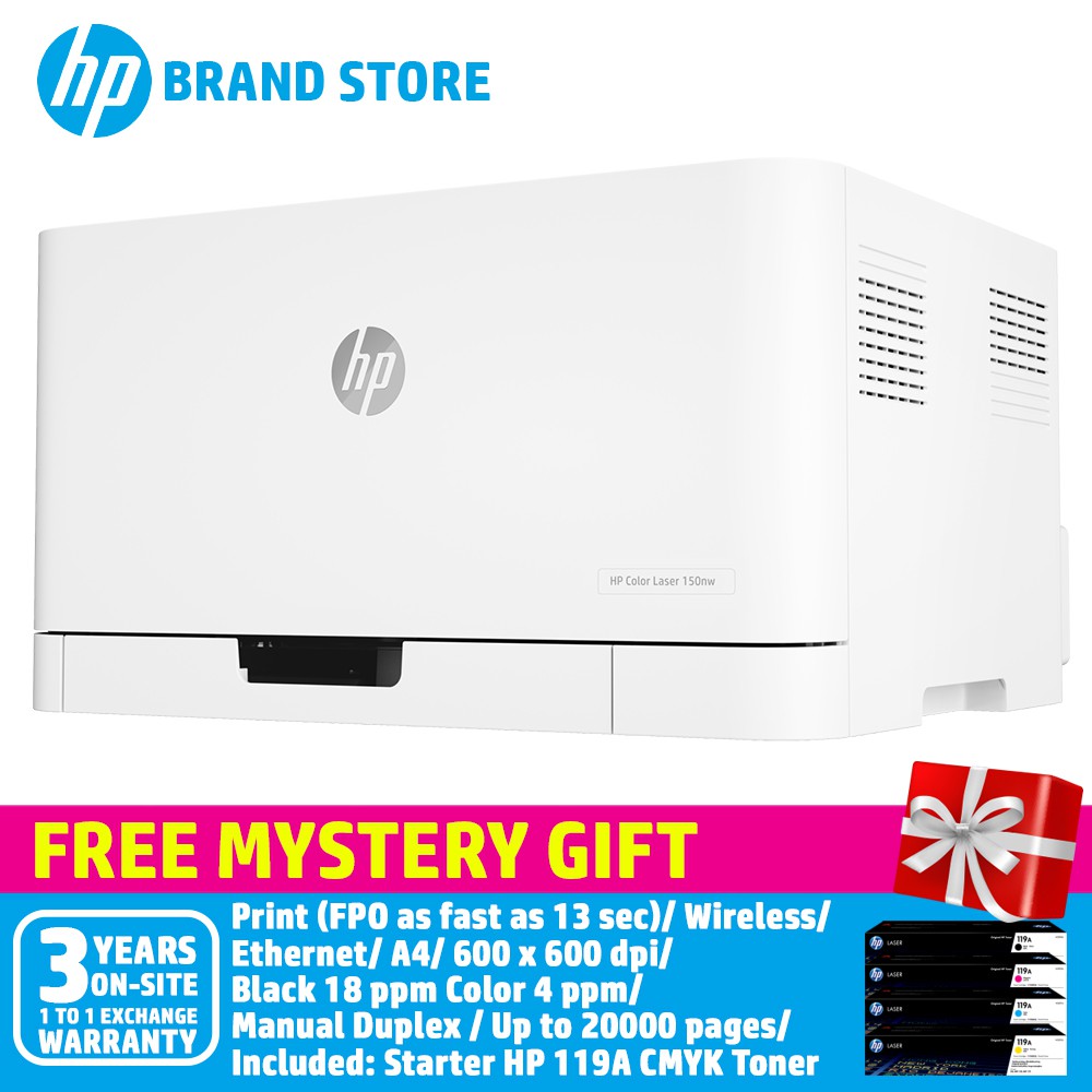 Hp 150nw Color Laser Printer 4zb95a Shopee Malaysia