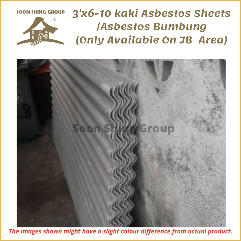 3 X 6 10 Kaki Asbestos Sheets Asbestos Bumbung Only Available In Jb Area Shopee Malaysia