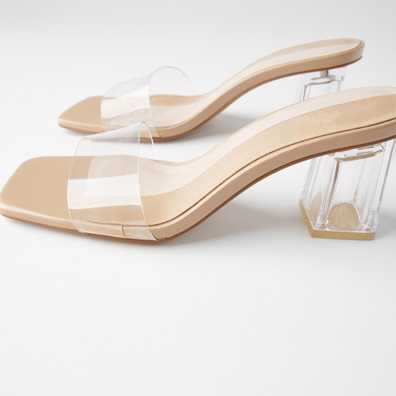 zara transparent heels