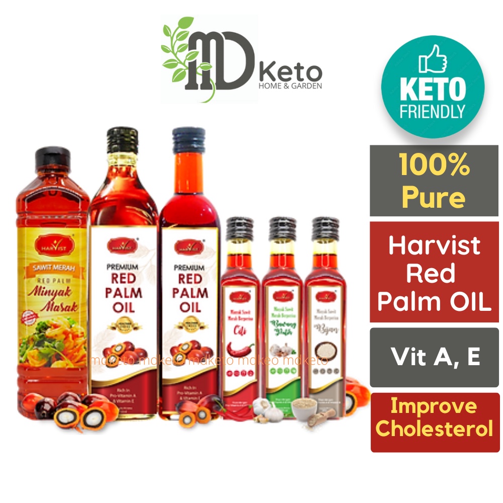 [MD Keto] 100% Halal Harvist | Palm fruit OIL | chili infused | garlic infused | Premium Extra Red